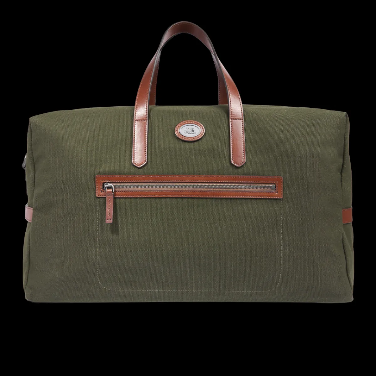 Borsone in pelle e tessuto medium size-The Bridge Outlet