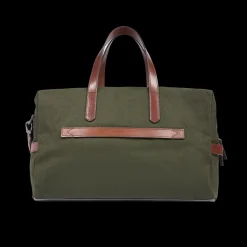 Borsone in pelle e tessuto small size-The Bridge Sale