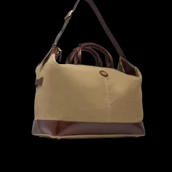 Borsone in pelle e tessuto small size-The Bridge Sale