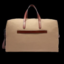 Borsone in pelle e tessuto medium size-The Bridge Outlet