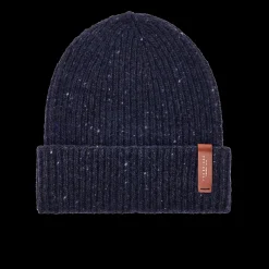 Cappello in lana con etichetta in pelle-The Bridge New