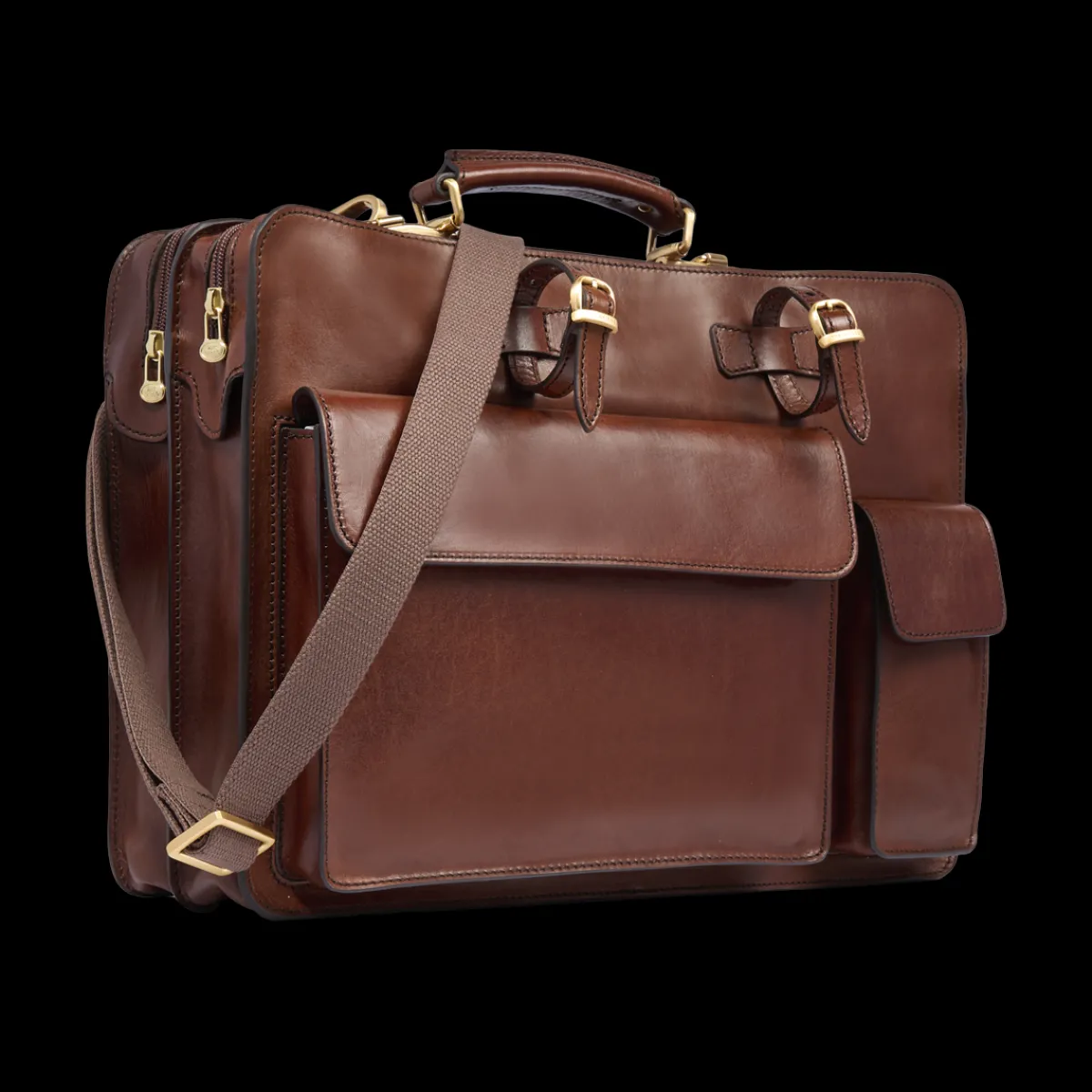 Cartella di pelle uomo con tracolla-The Bridge Discount