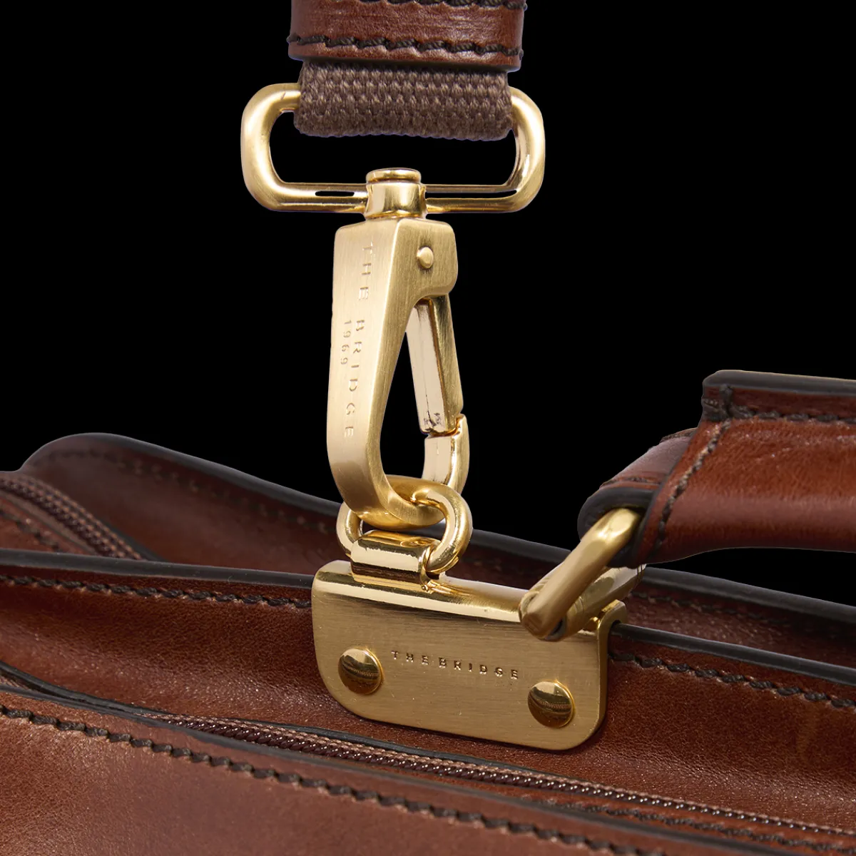 Cartella di pelle uomo con tracolla-The Bridge Discount