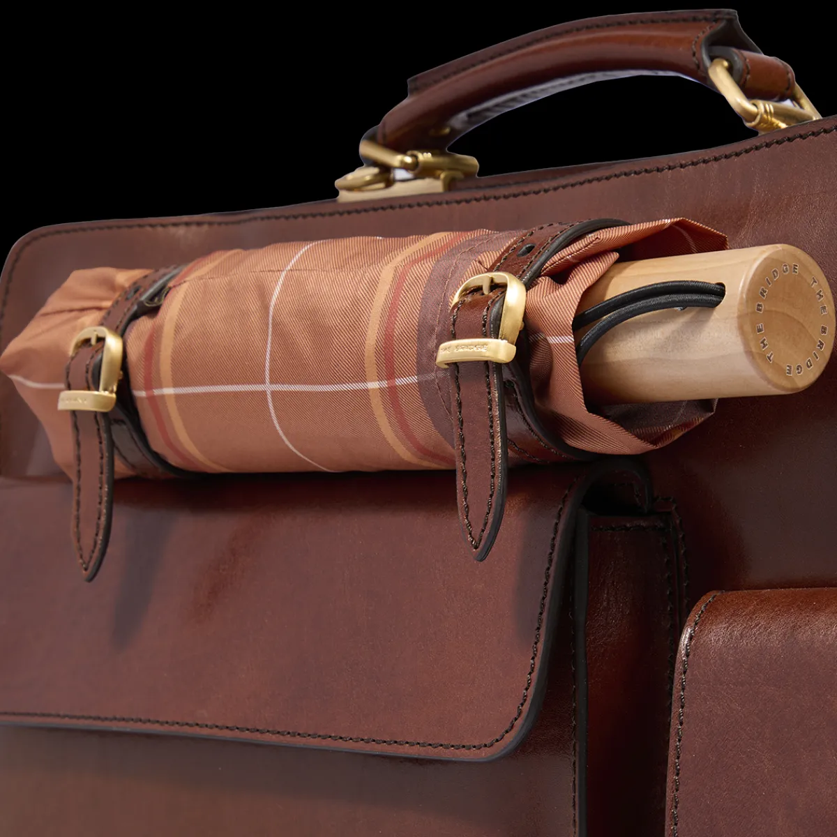 Cartella di pelle uomo con tracolla-The Bridge Discount