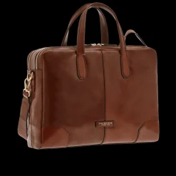 Cartella di pelle uomo con tracolla-The Bridge Outlet