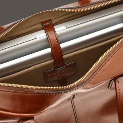 Cartella di pelle uomo con tracolla-The Bridge Outlet