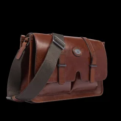 Cartella in pelle con tracolla-The Bridge Discount