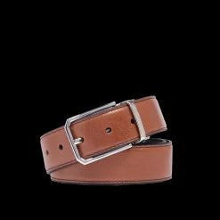 Cintura in pelle uomo reversibile nero/marrone-The Bridge Outlet
