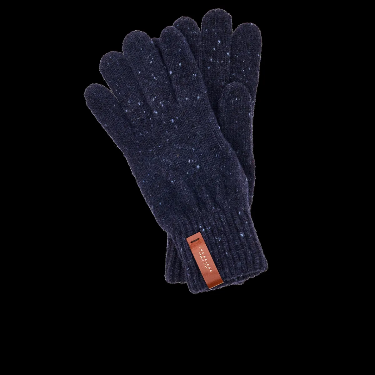 Guanto in lana con etichetta in pelle-The Bridge Sale