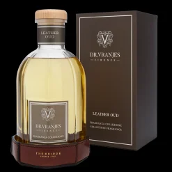 Limited Edition fragranza ambiente Leather Oud (1250 ml) ​con sottobottiglia in pelle-The Bridge