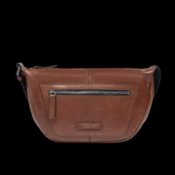 Marsupio uomo in pelle con zip frontale-The Bridge New