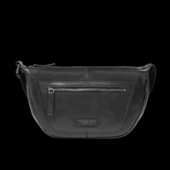 Marsupio uomo in pelle con zip frontale-The Bridge Sale