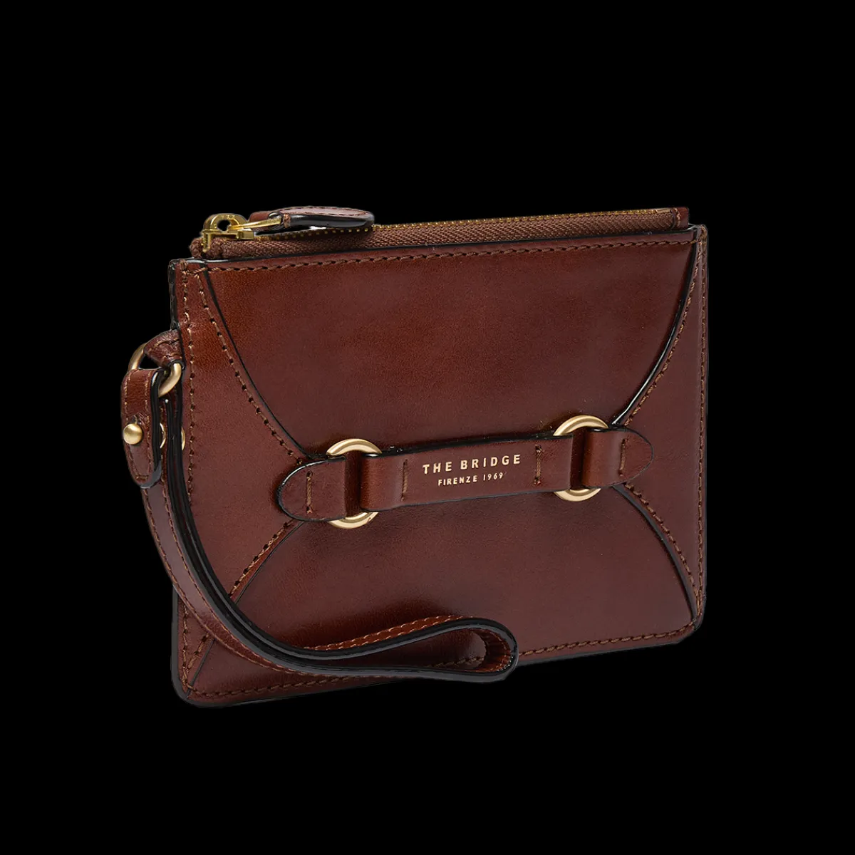 Pochette in pelle donna con zip-The Bridge