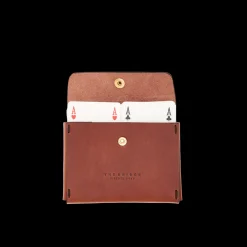 Porta carte da gioco doppioo con carte in pelle-The Bridge Best