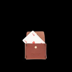 Porta carte da gioco singolo con carte in pelle-The Bridge Outlet