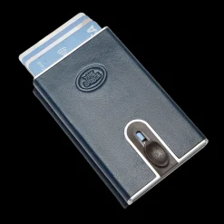 Portacarte in pelle a scatto con protezione RFID-The Bridge Sale