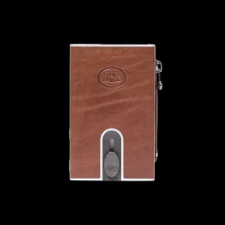 Portacarte in pelle a scatto con protezione rfid-The Bridge Best