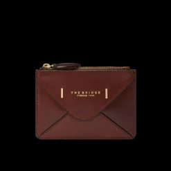 Portacarte in pelle compatto con zip-The Bridge Online