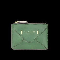 Portacarte in pelle compatto con zip-The Bridge Discount
