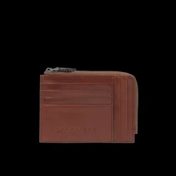 Portacarte in pelle con zip-The Bridge New