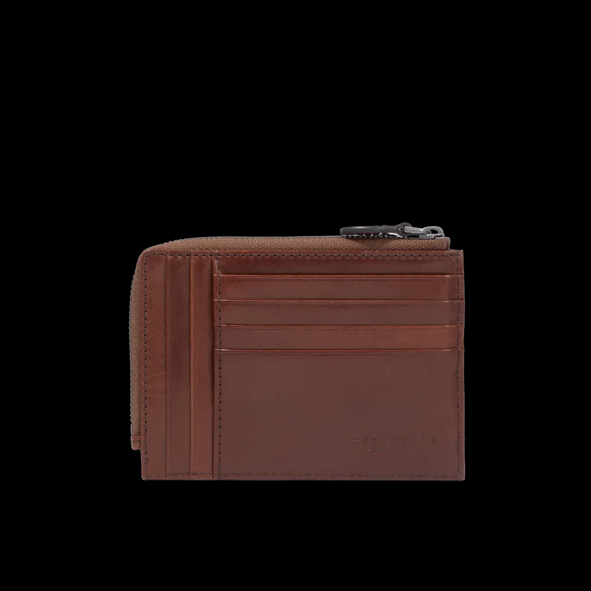 Portacarte in pelle con zip-The Bridge New