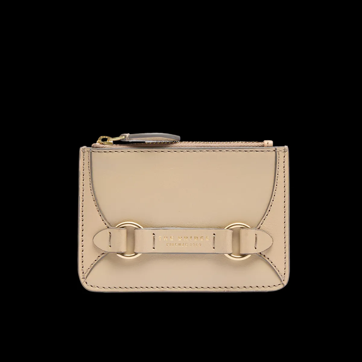 Portacarte in pelle donna con zip-The Bridge