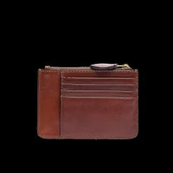 Portacarte in pelle donna con zip-The Bridge Discount