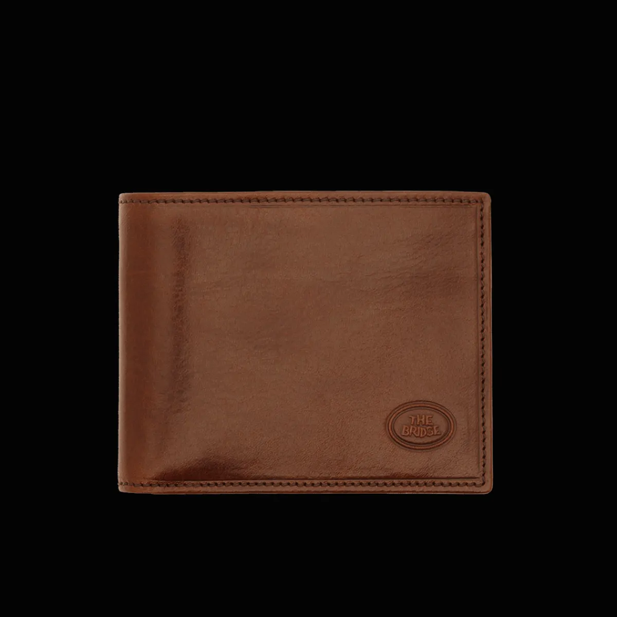 Portafogli di pelle da uomo con portamonete a zip-The Bridge New
