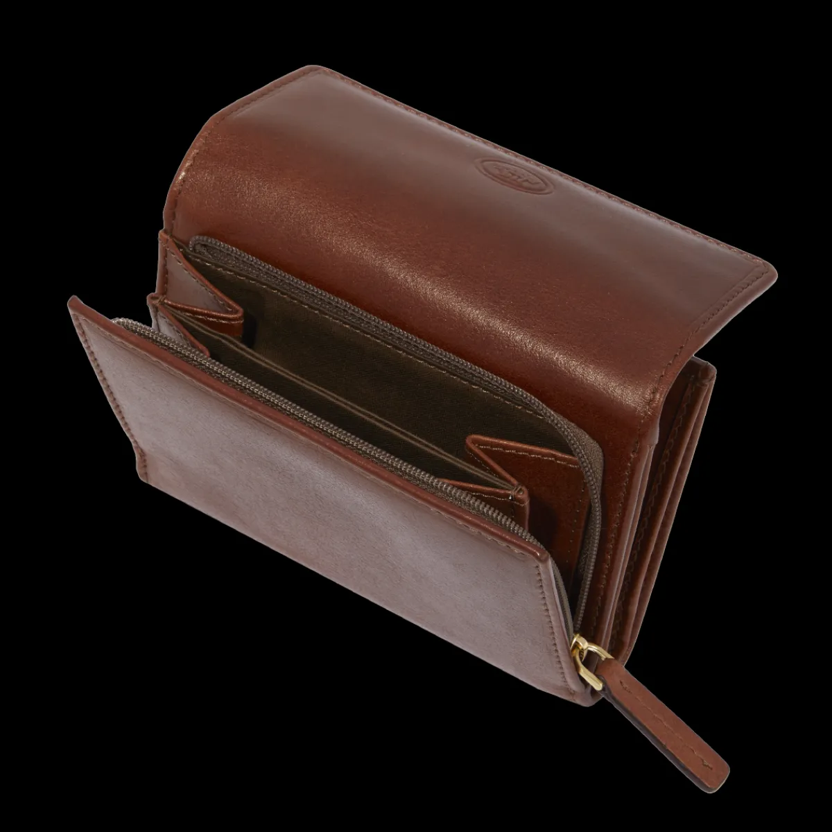 Portafogli in pelle donna con portamonete-The Bridge Discount
