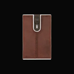 Portcarte in pelle a scatto con protezione rfid-The Bridge Outlet