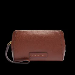 Pouch in pelle da polso con zip small size-The Bridge Best