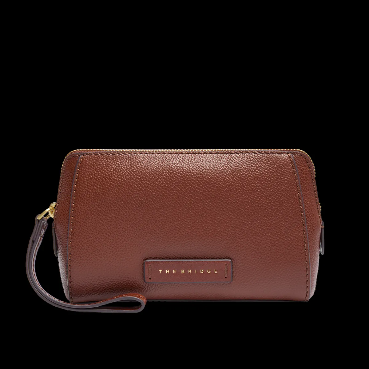 Pouch in pelle da polso con zip small size-The Bridge Best