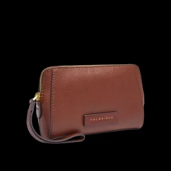 Pouch in pelle da polso con zip small size-The Bridge Best