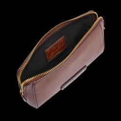 Pouch in pelle da polso con zip small size-The Bridge Best