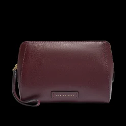 Pouch in pelle da polso con zip medium size-The Bridge
