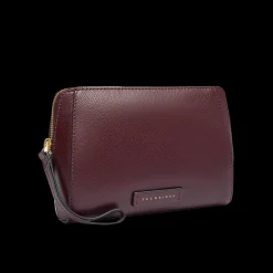 Pouch in pelle da polso con zip medium size-The Bridge