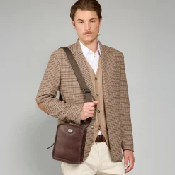 Tracolla in pelle uomo-The Bridge Online