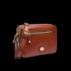Tracolla in pelle uomo con zip frontale-The Bridge Best