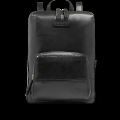 Zaino donna in pelle con tasca frontale-The Bridge Hot