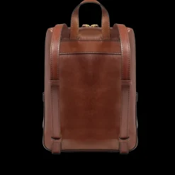 Zaino donna in pelle piccolo con tasca frontale-The Bridge Clearance