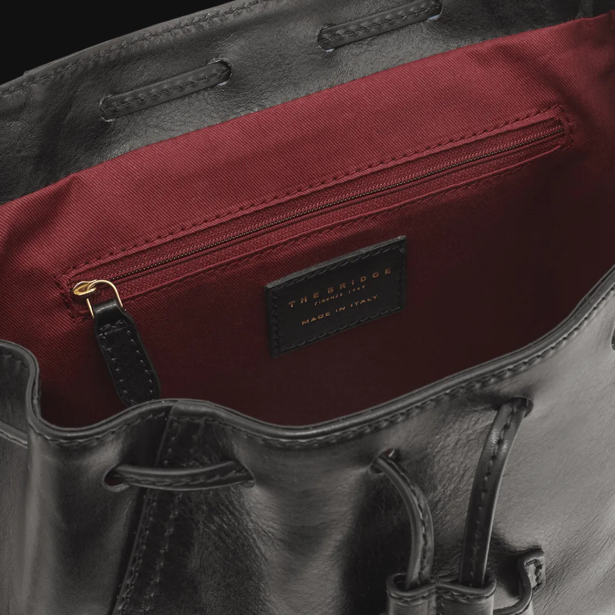 Zaino donna pelle con nappine-The Bridge Discount