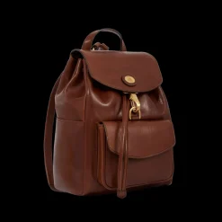 Zaino donna pelle con tasca frontale-The Bridge Best