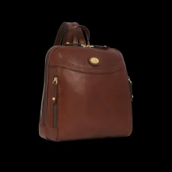 Zaino donna pelle piccolo con tasca frontale-The Bridge New