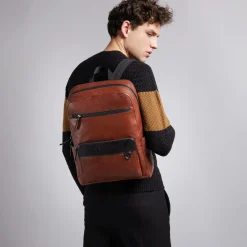 Zaino in pelle porta pc uomo-The Bridge