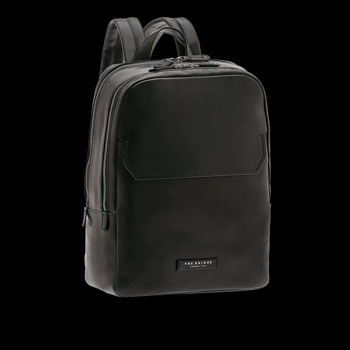 Zaino in pelle porta pc uomo due zip-The Bridge Best