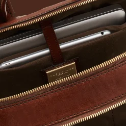 Zaino in pelle porta pc uomo due zip-The Bridge Best