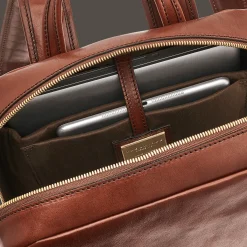Zaino in pelle porta pc uomo due zip-The Bridge Clearance