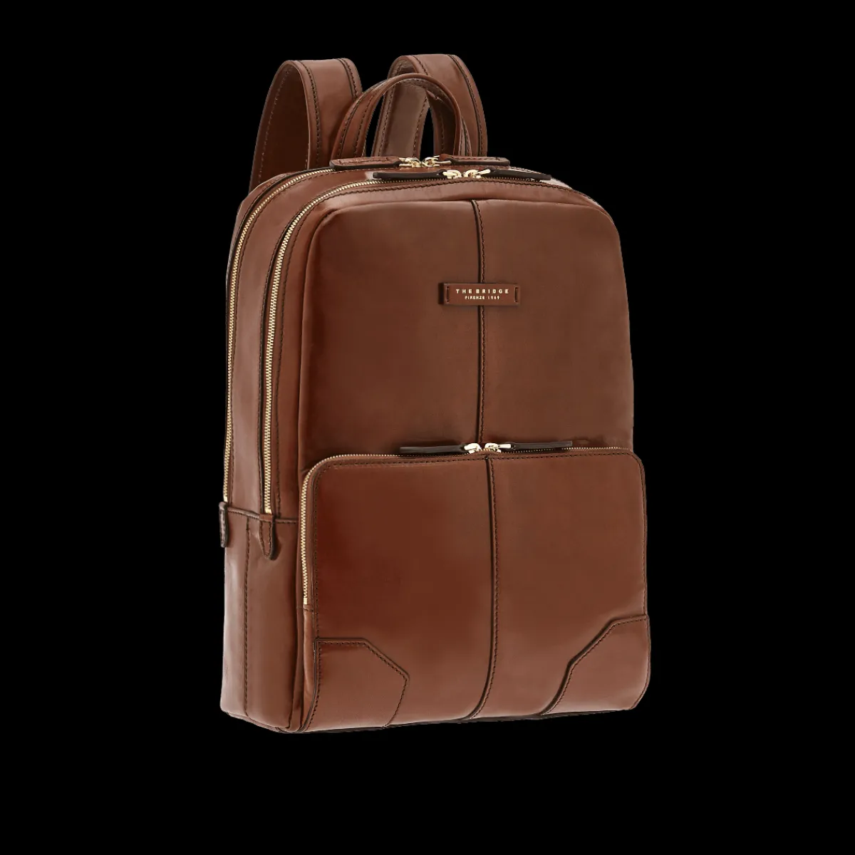 Zaino in pelle porta pc uomo due zip-The Bridge Clearance