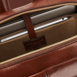Zaino in pelle porta pc uomo una zip-The Bridge
