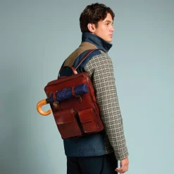 Zaino in pelle uomo-The Bridge